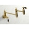 Kingston Brass KS3107PKL Duchess Wall Mount Pot Filler, Brushed Brass KS3107PKL - alternate 4